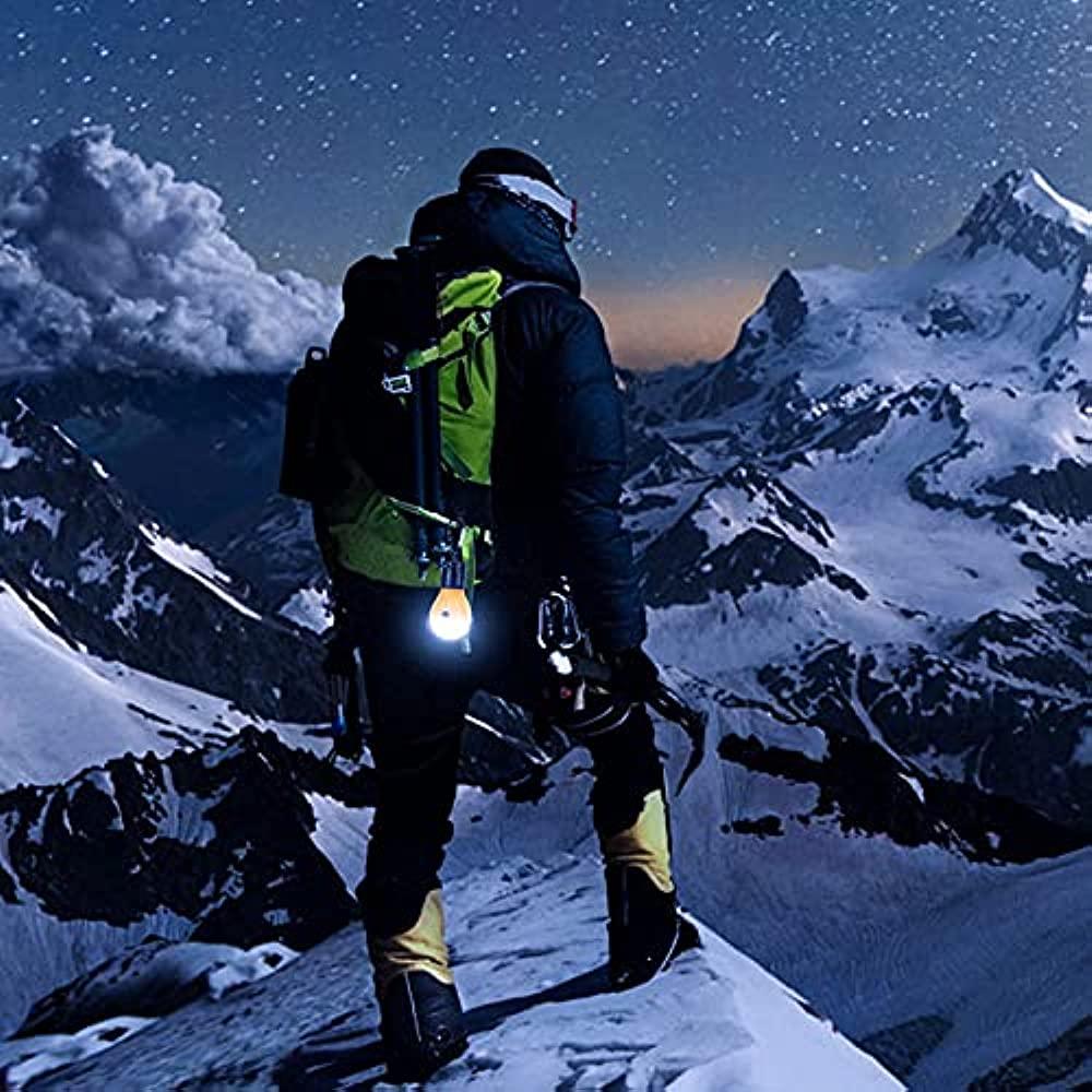 1pc Tent Hanging Lamp 3Modes LED Bulb Carabiner Portable Lantern Outdoor SOS Camping Lamp Emergency Lighting Travel Lamp Battery
