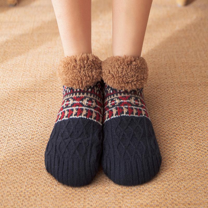 Autumn and Winter Home Warm Women Floor Socks Sleep Carpet Non-slip Snow Socks