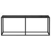 Console Table Black 200x35x75.5 cm Tempered Glass