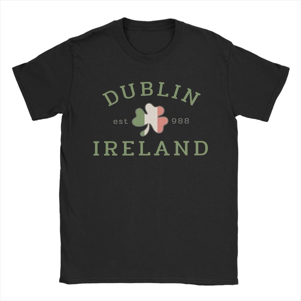 Herren Dublin Irland St. Patrick's Day T-Shirt Reines Baumwollkleidung Neuheit Kurzarm Rundhals T-Shirt Geschenkidee T-Shirts