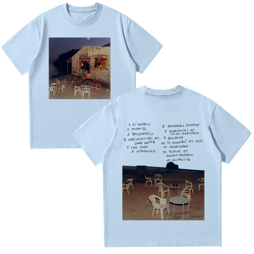 Saiko Natsukashii Yoru T Shirt Rapper SAIKO Album Merch Tee Fashion Hip Hop Short Sleeve T-shirt Unisex Cotton Top Y2K