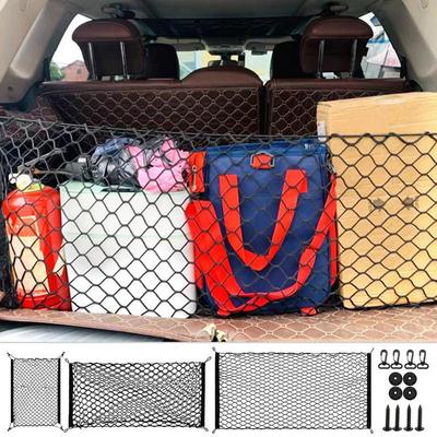 Car Net for Trunk Mesh Organizer Cargo Net for Car Trunk Storage Net for Automotive Strong SUV Trunk Net for Camping Vehicles