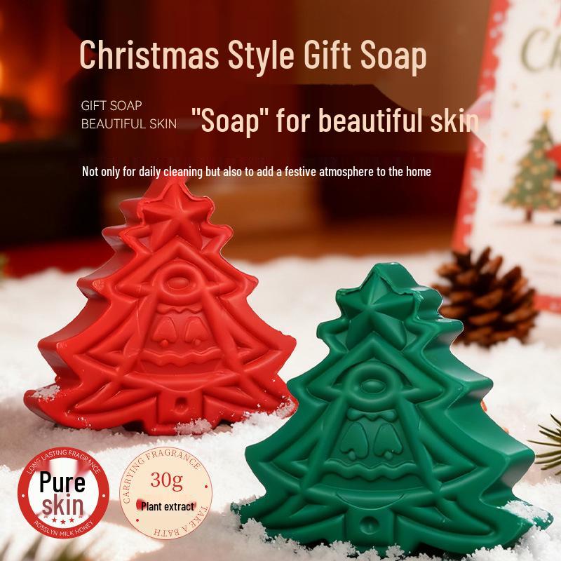 Hanfangli Christmas Tree Essential Oil Soap - Festive Holiday Gift and Souvenir