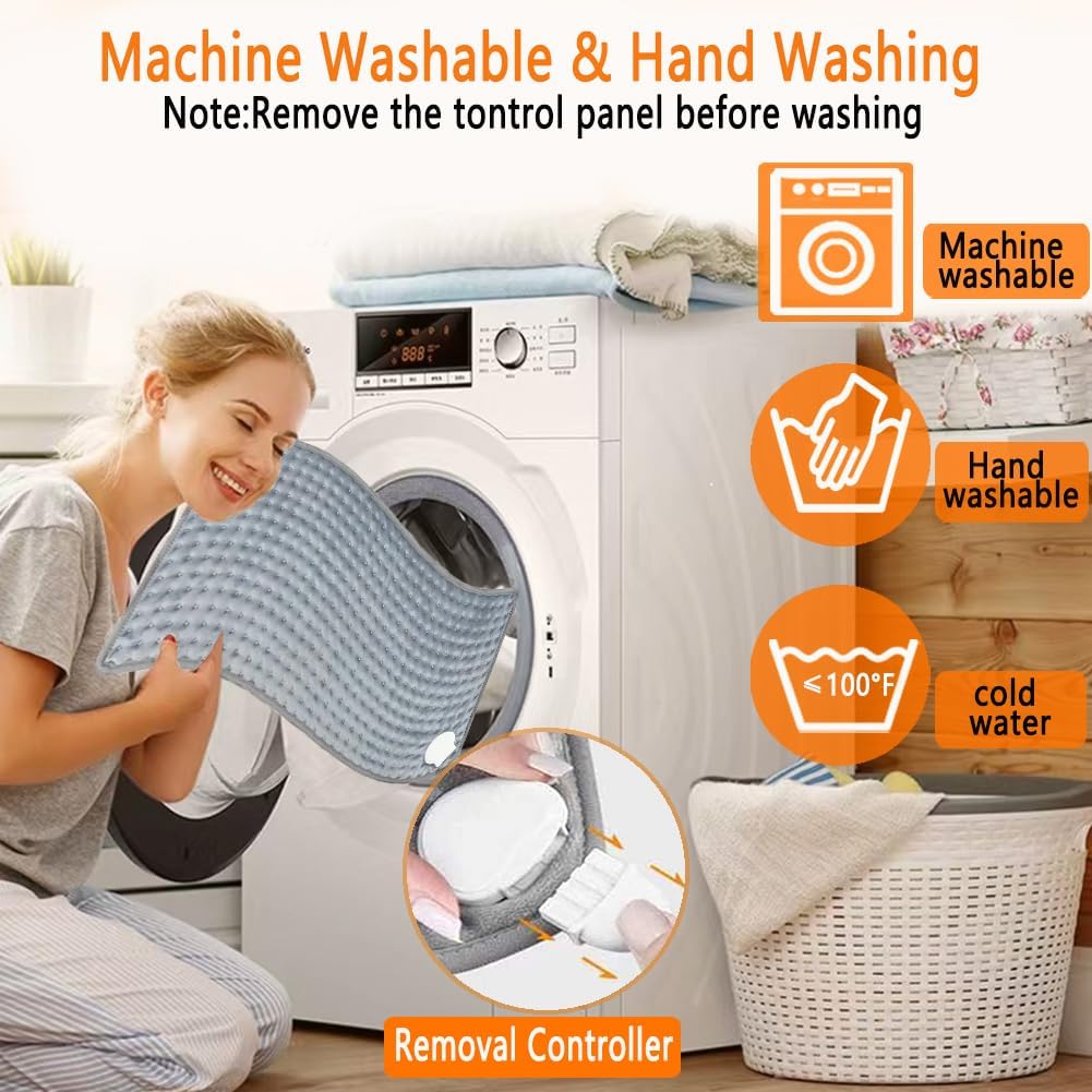 Heating Pad - 20"x40" Extra Large Heating Pad for Back/Shoulders/Neck/Knee/Leg Pain Relief,Electric Heating Pads for Cramps,XXXL Heated,6 Heat