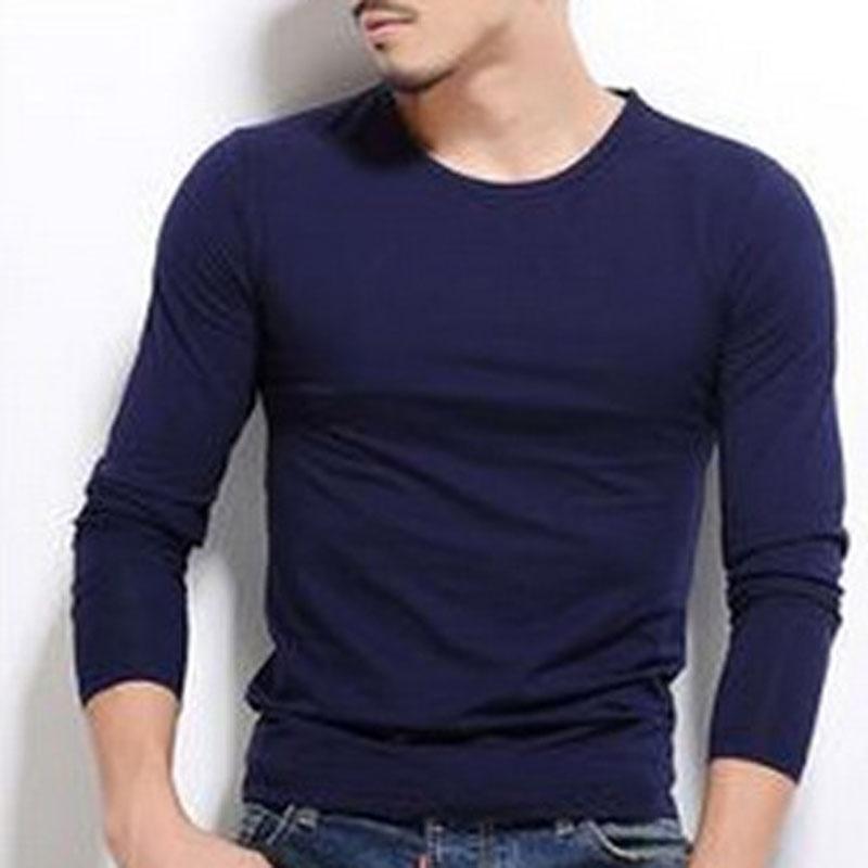 New Men's Long Sleeve Fashion Slim Fit Solid Color Sport Bottoming T-shirts Premium Quality And Superior Comfort