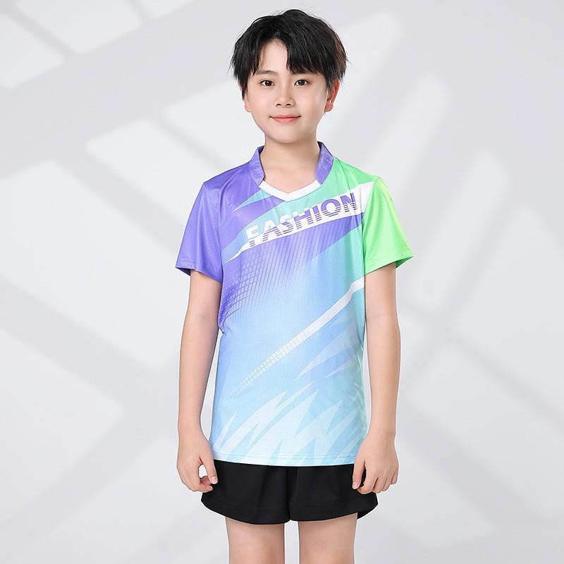 Kids Sports Set Girls Quick-Dry Badminton Tennis Uniform With Custom Print Option