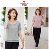 Yu Zhaolin Women's Summer Lapel Knit Two-Piece Set