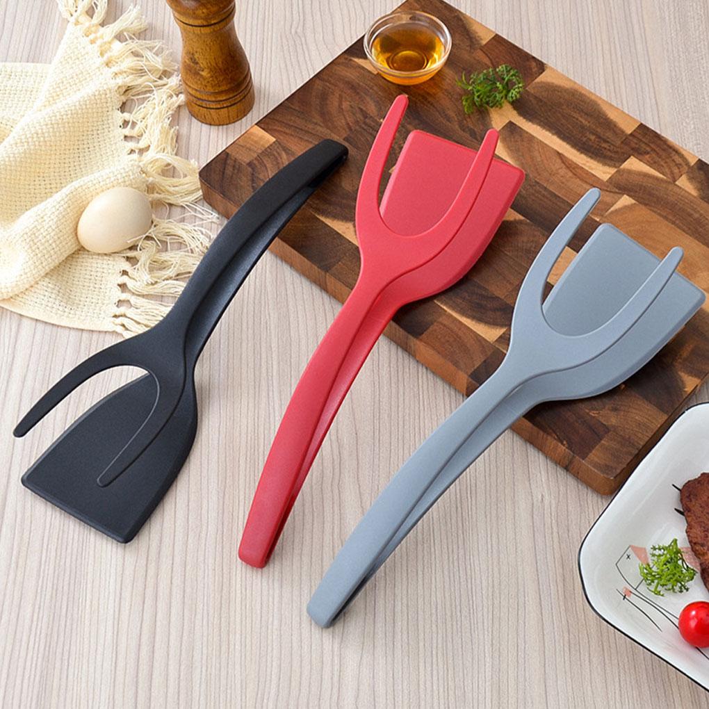 French Fries Turners Double Sided Clip For Easy Flipping Non-stick Non Stick 2 In 1 Pancake Spatula