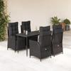 VidaXL 5-Piece Garden Dining Set with Cushions, Table and Chairs with Adjustable Backrest, Outdoor Furniture, 3213394