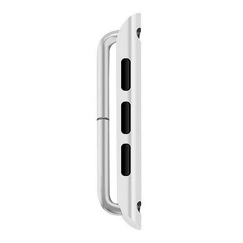 

Universal Apple Watch Band Converter with Curved Connector - Blue and Red Buckle