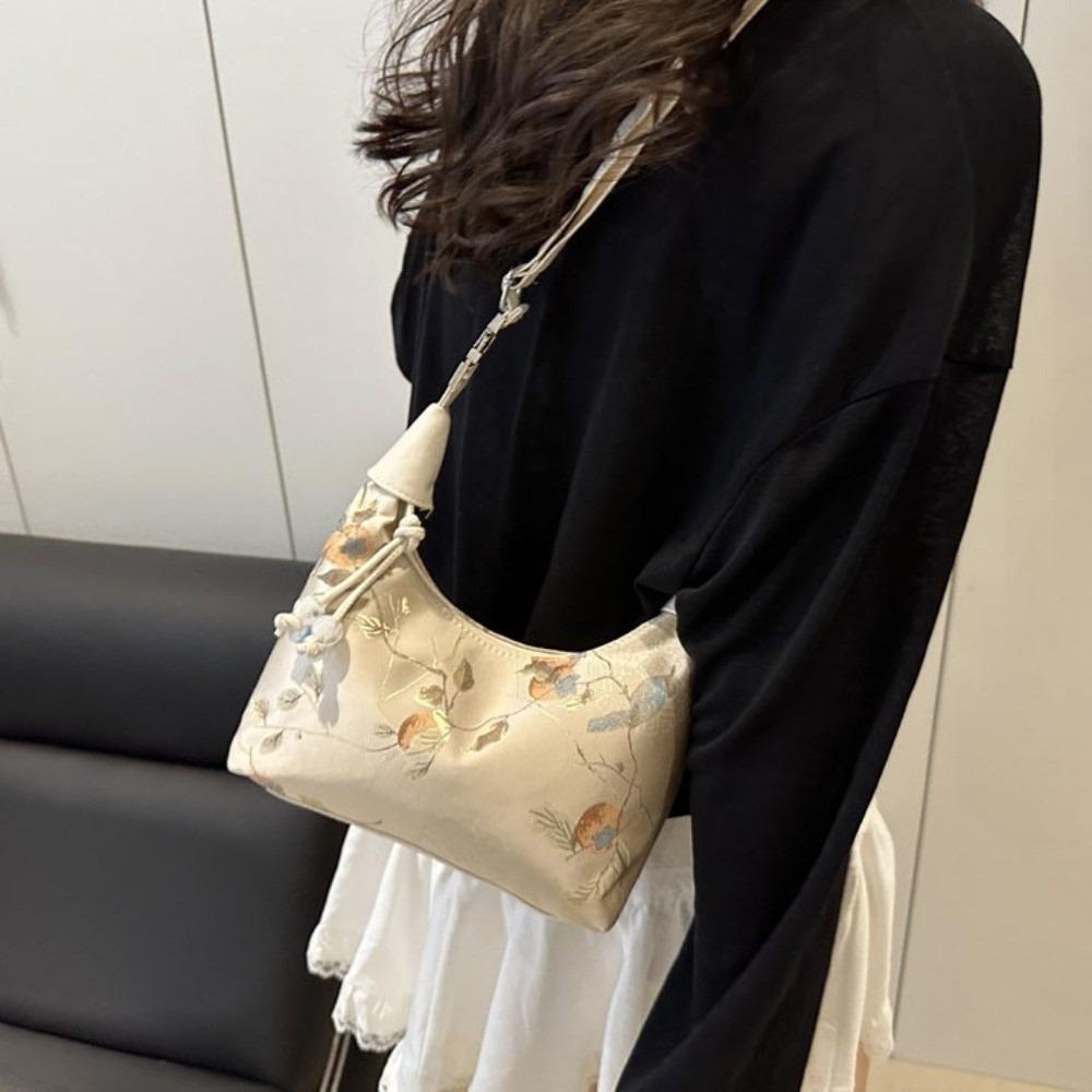 Zipper Chinese Style Handbag Canvas Cheongsam Bag Fashion Pea Purses  Shopping