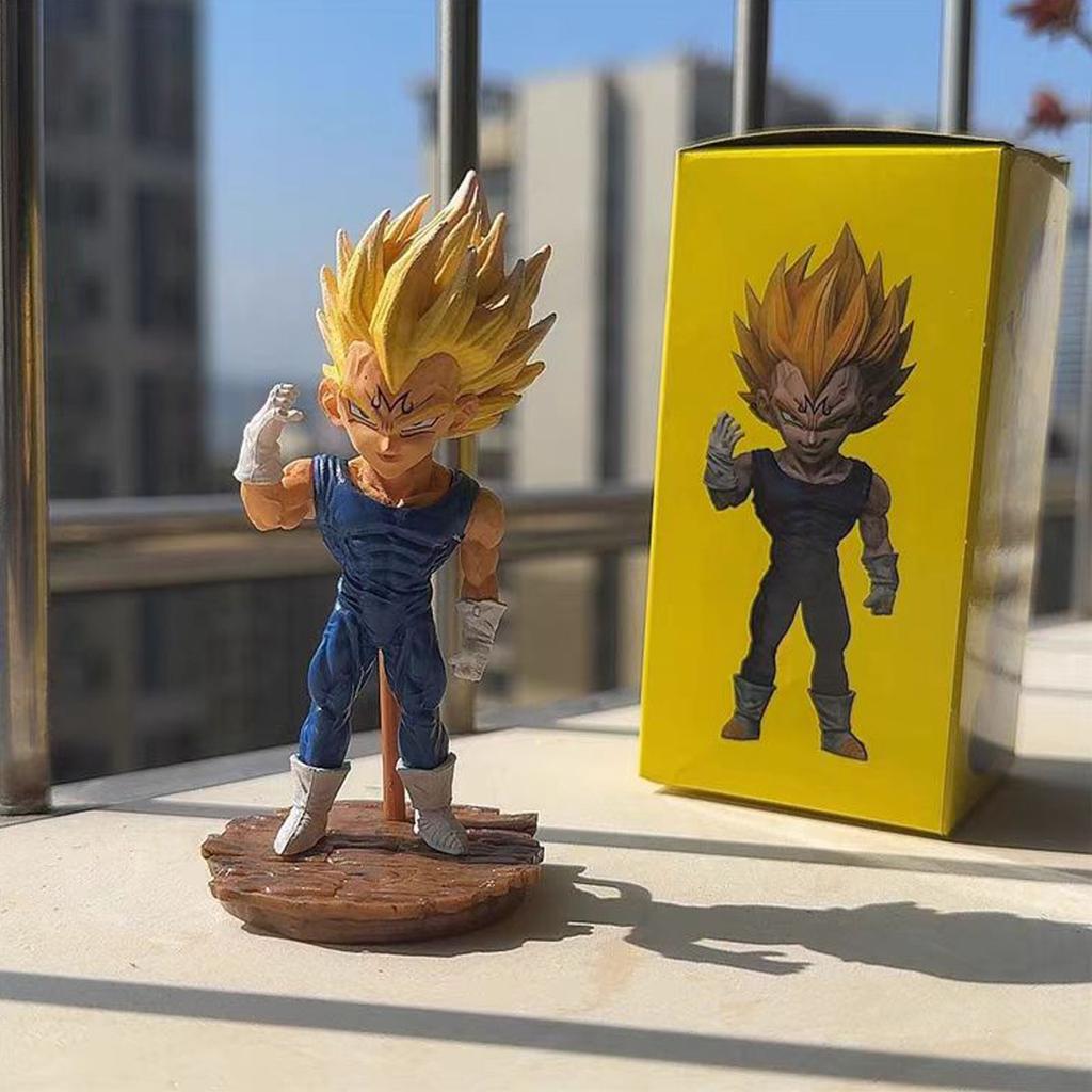 Dragon Ball Z 9cm Super Saiyan Prince Vegeta Figure Standing Posture Pvc Model Statue Doll Collection Decoration Toys Gift
