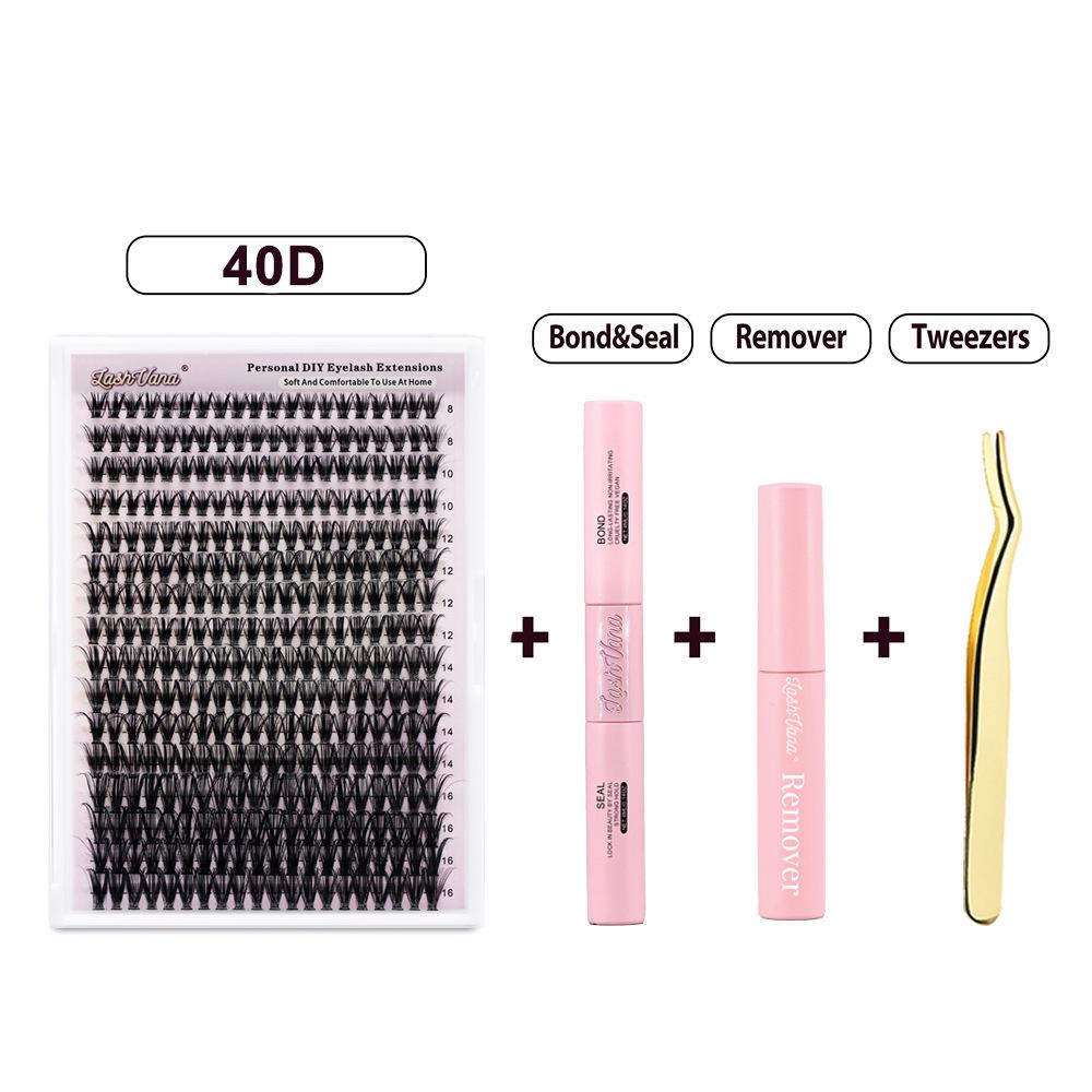 DIY Lash Extension Kit: European & American Cluster False Eyelashes & Tools
