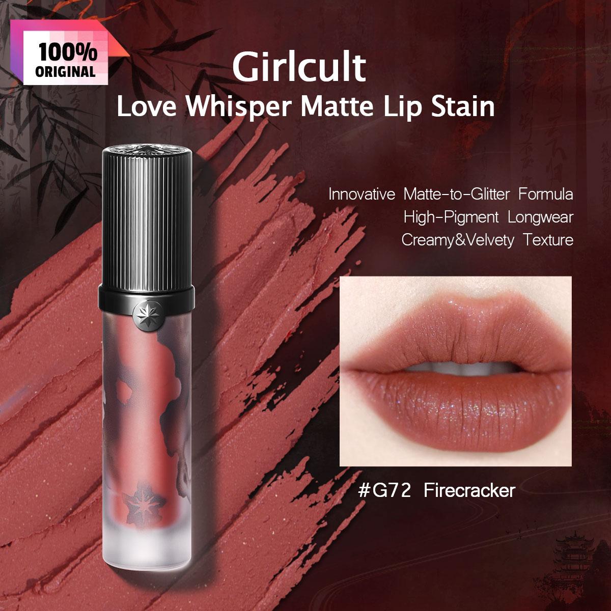 GIRLCULT Матовый тинт для губ Love Whisper 3,8 г/0,13 унции (8 вариантов цвета)