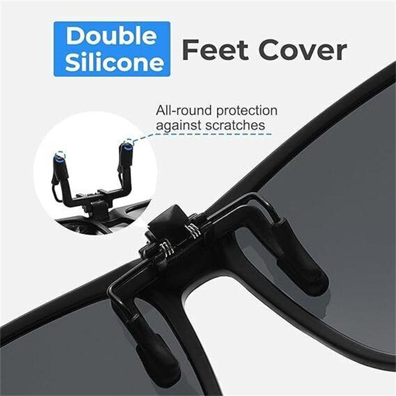 Polarized Clip On Sunglasses Anti-Glare Flip Up Photochromic Polarised Sunglasses for Driving Travel GZW
