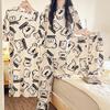 Women's Summer Cotton-Feel Short-Sleeve Nightdress & Pajama Set