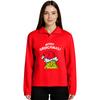 Women's Stand-up Collar Long-sleeved Pullover Top, Christmas Print Sports Top