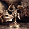 Brass Spartan Warrior Statue Antique Military Figurine Roman Soldier Chess Piece Desk Decor Collectible War Game Piece