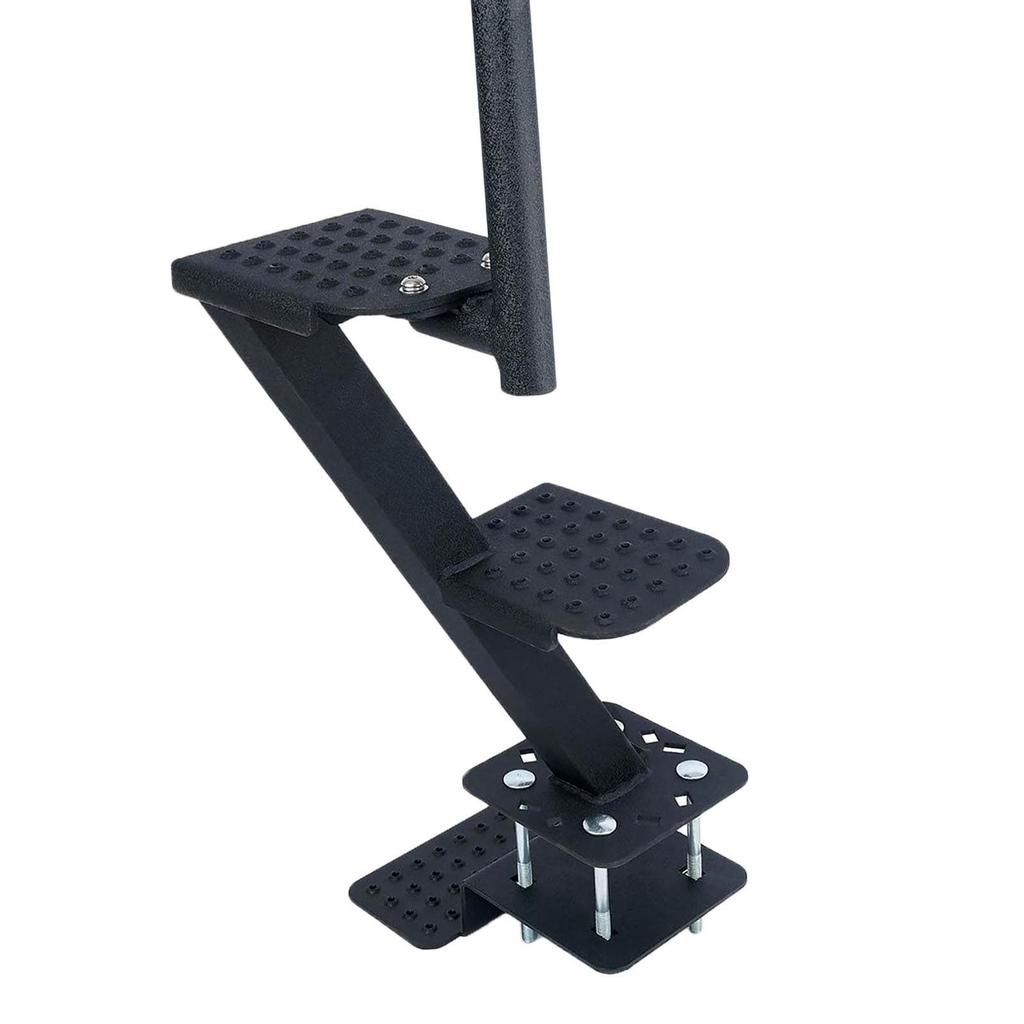 Boat Trailer Step Carbon Steel 2 Steps Anti Slip Universal Trailer Tongue Step with Handle