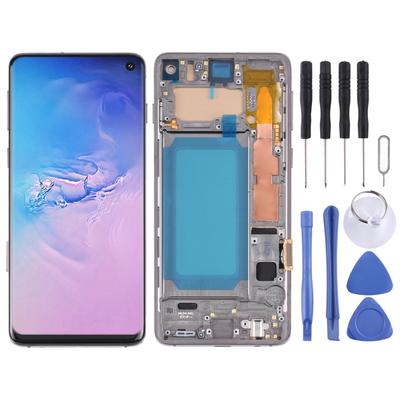 TFT LCD Screen For Samsung Galaxy S10 SM-G973 Digitizer Full Assembly with Frame,Not Supporting Fingerprint Identification