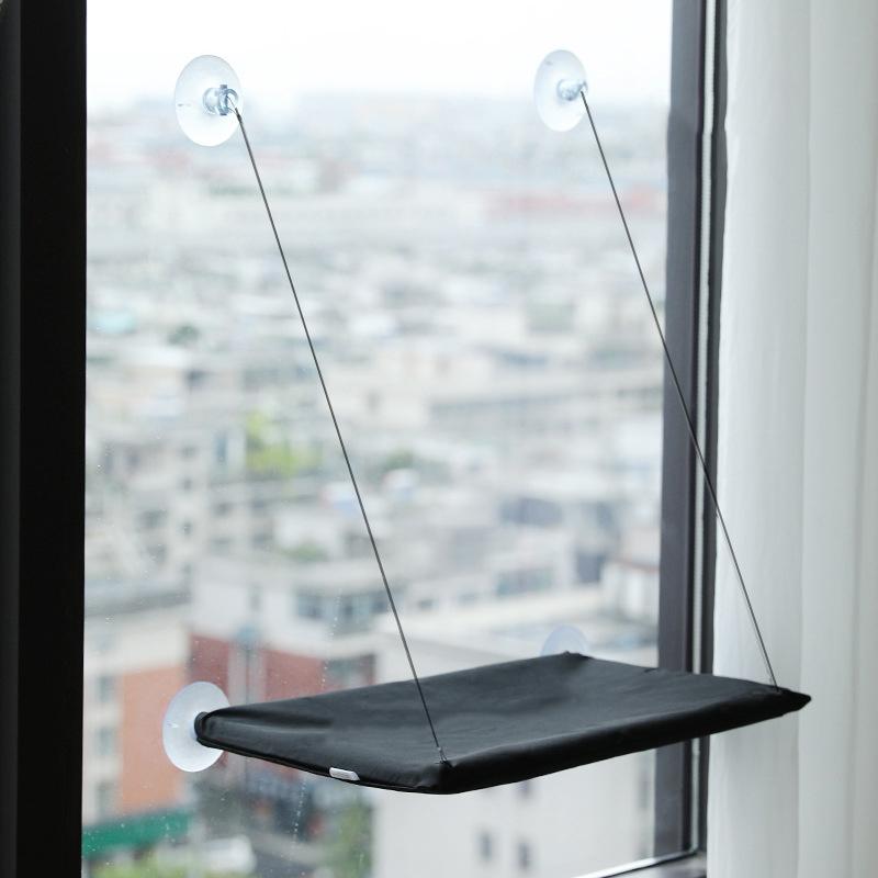 Bardzo miękki hamak okienny dla kota - Przytulne legowisko jak chmurka na popołudniową drzemkę - Bezpiecznie montowany, doskonały sposób na oszczędność miejsca