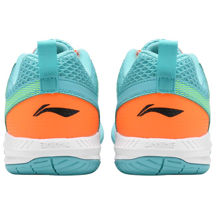 Li-Ning Lightweight Feather Series Fabric Leather Durable Breathable Lightweight Low-Top Badminton Shoes Unisex sneaker White Green AYTS034-1