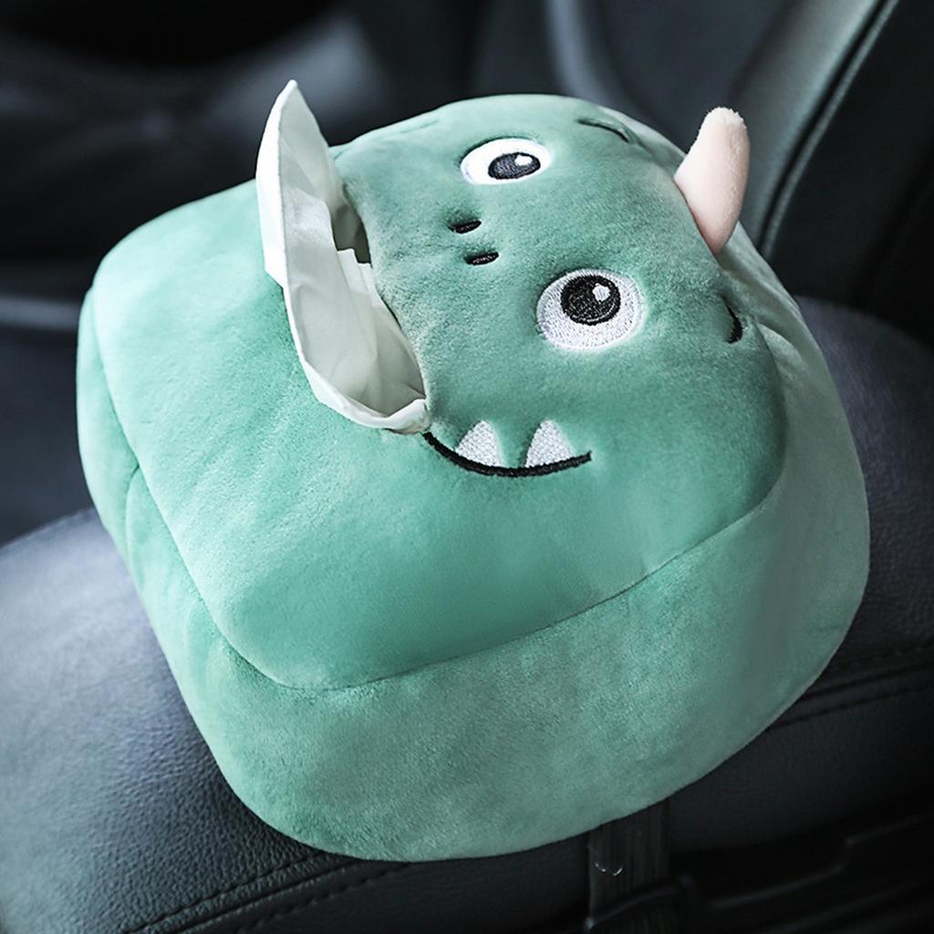 Cartoon Car Tissue Box Cute Plush Animals Napkin Paper Holder Portable Auto Armrest Box Tissue Paper Storage Case Car Decoration