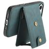 DENIOR D14 For iPhone Air Magnetic Case with Detachable Card Holder Kickstand PU+TPU+PC Phone Cover