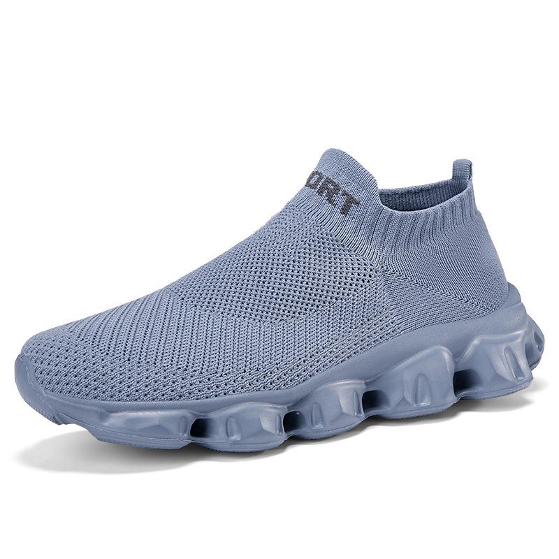 Large size women's shoes breathable casual sports shoes women's light soft foot cover couple shoes lazy shoes fly-woven socks shoes