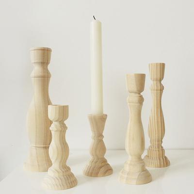 Primary Color Solid Wood Candlesticks For Candelabro Centerpiece Vintage  Living Room Dining Holder Table Incense Stick