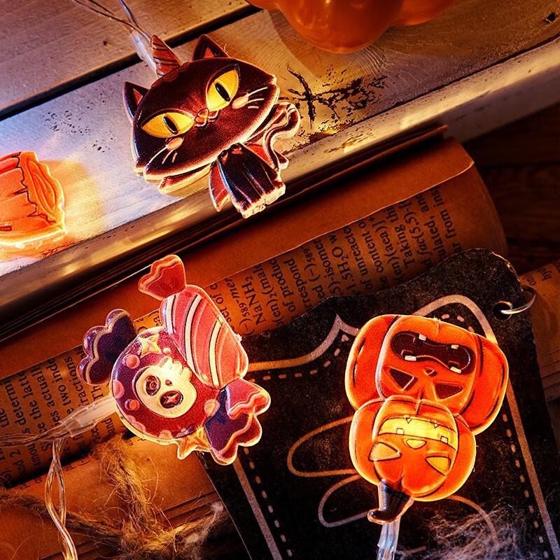 Pumpkin Ghost Spider Halloween LED String Lights