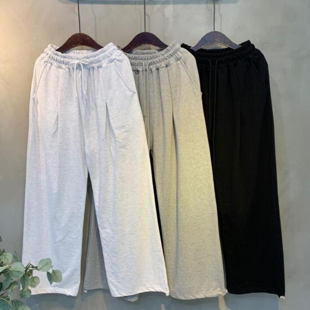 C S In The Room Wuda pIn tuCk Ankle StrIng bandIng Wide pantS 3Color