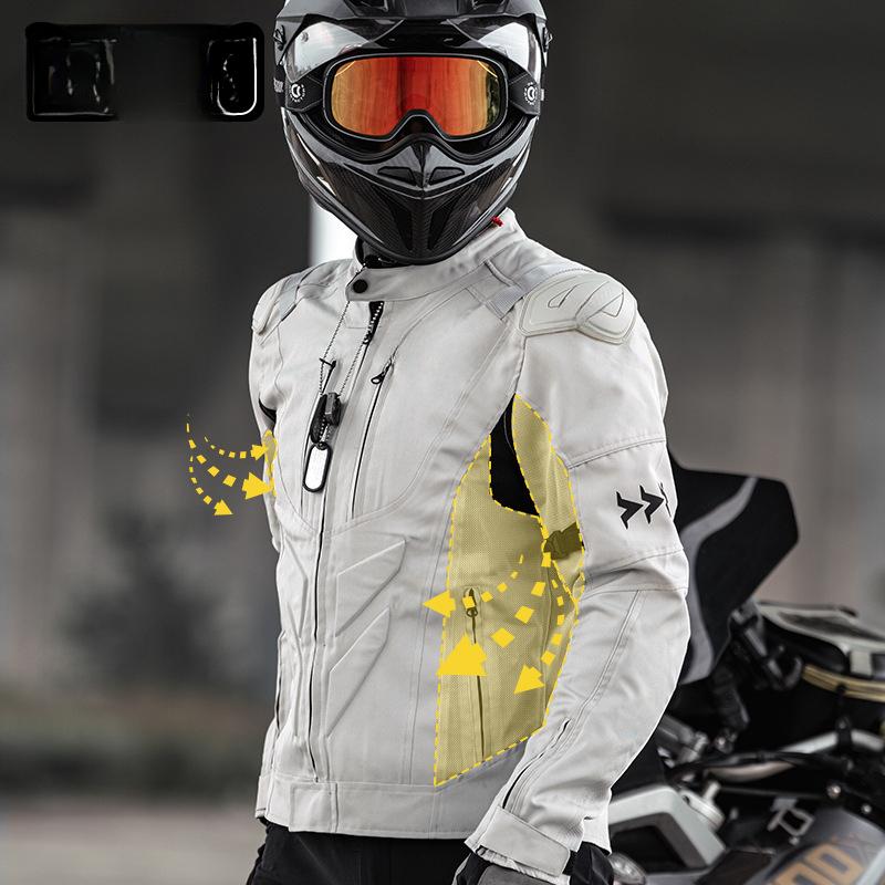 Motorcycle Riding Suits, Road Protection Racing Suits, Summer Breathable Motorcycle Equipment, Men's Jacket Sets