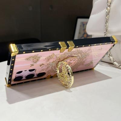 Pro Samsung Galaxy S25 Ultra Pouzdra Zdobení kamínky Vzor motýla TPU + PC Kryt na telefon