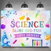 Crazy Science Fun Theme Party Decoration Background, Scientist Boys and Girls Birthday Party Decoration Photography Background