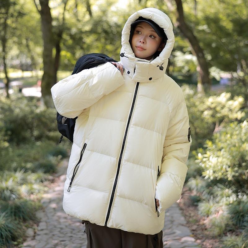 

90 флис новый национальный стандарт 2024 новый пуховик для мужчин и женщин, тот же свободный модный тренд студенческий универсальный пуховик S