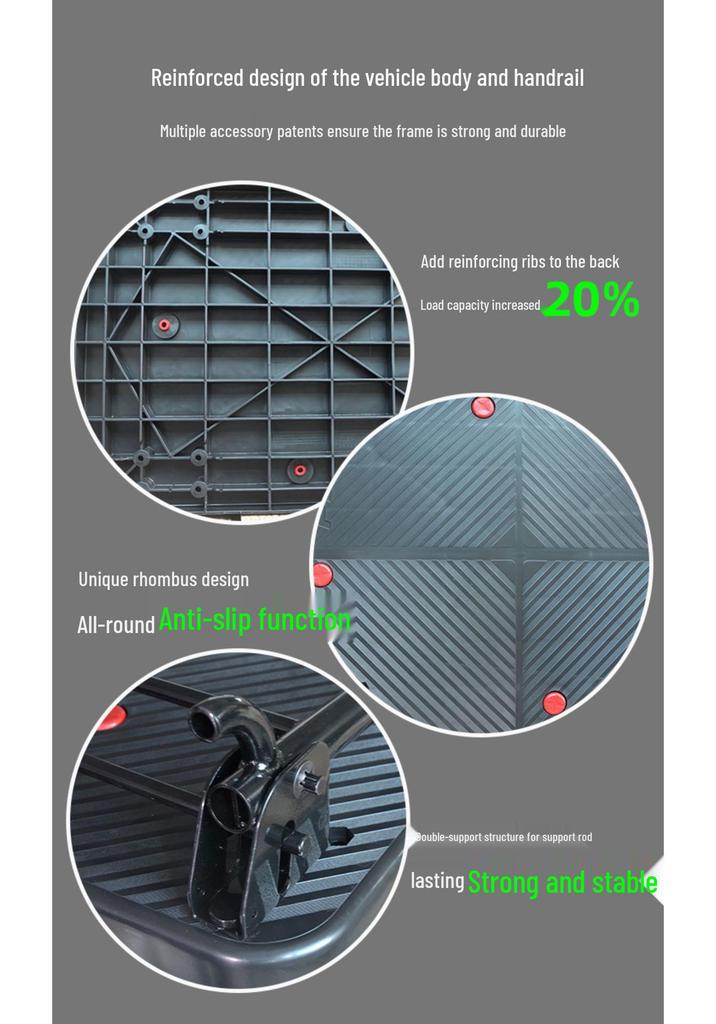 Compact Electric Sensor Stroller with Folding Flat Body for Logistics, Picking, and Sorting in Warehouses