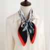 Spring and Summer Thin Scarf Temperament Simulation Silk Bird Sunscreen Towel Simple Morning Glory Flower Flower Elegant Versatile Silk Scarf Square S