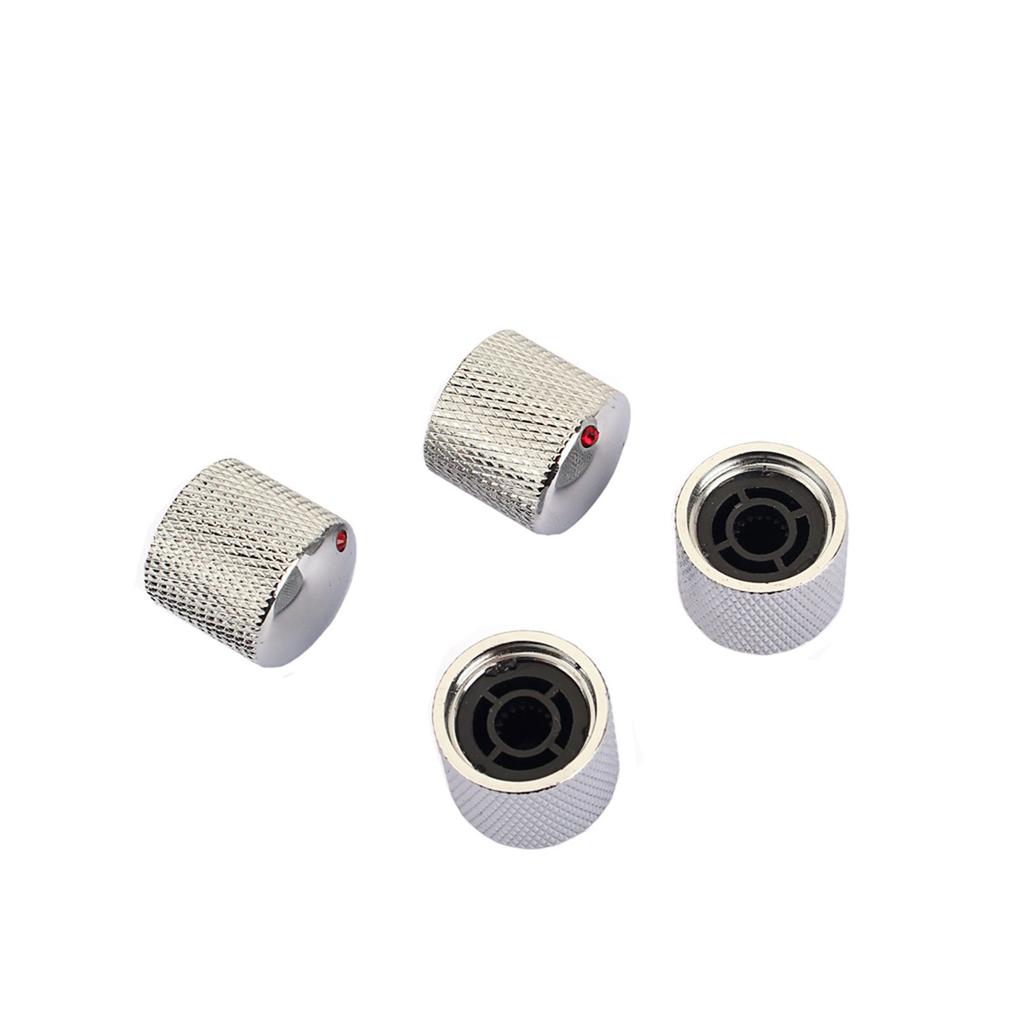4Pcs Nonslip Guitar Potentiometer Control Knobs Replacement Volumes Tone Dome Top Knobs for Electric Guitar & Bass Part