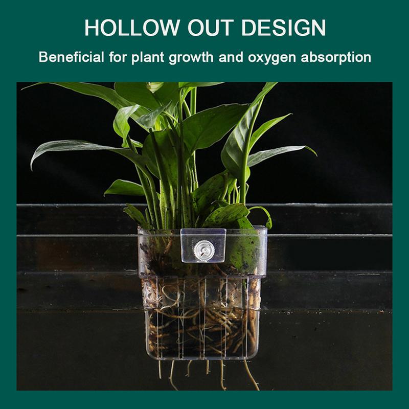 Fish Tank Hydroponic Planting Basket Reusable Aquascapes Decoration for Houseplants