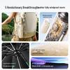 Automatic Buckle Women’s Umbrella: Windproof, Reinforced, Sun & Rain UV Protection