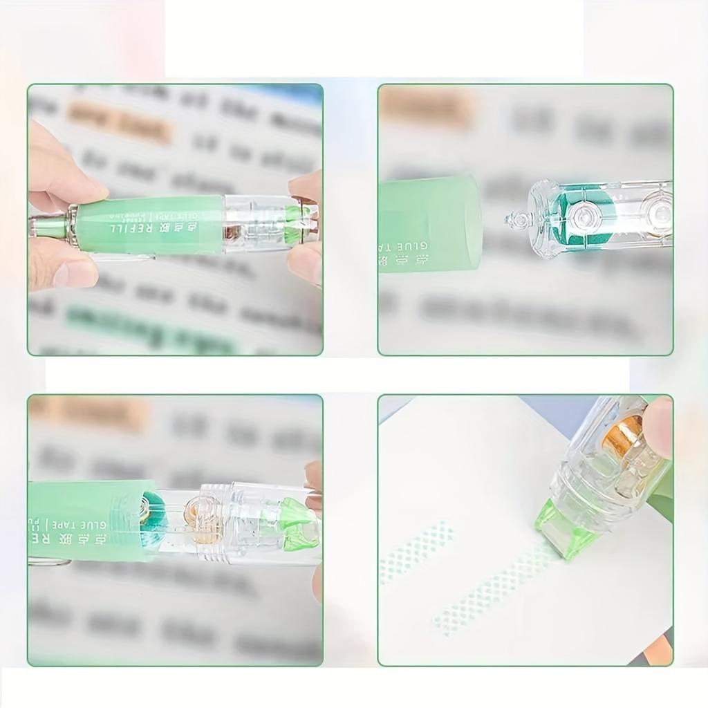 Double Sided Tape Roller with Tape Refills, Retractable Scrapbooking Glue Tape Roller, Adhesive Tape Dispenser