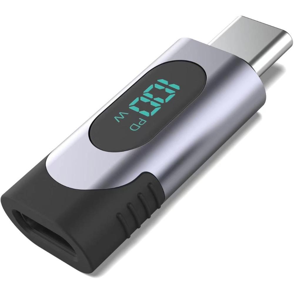 

Цифровой дисплей Тип-C Измеритель мощности OTG Конвертер для мобильного телефона Профессиональный USB-C адаптер Ноутбук серый