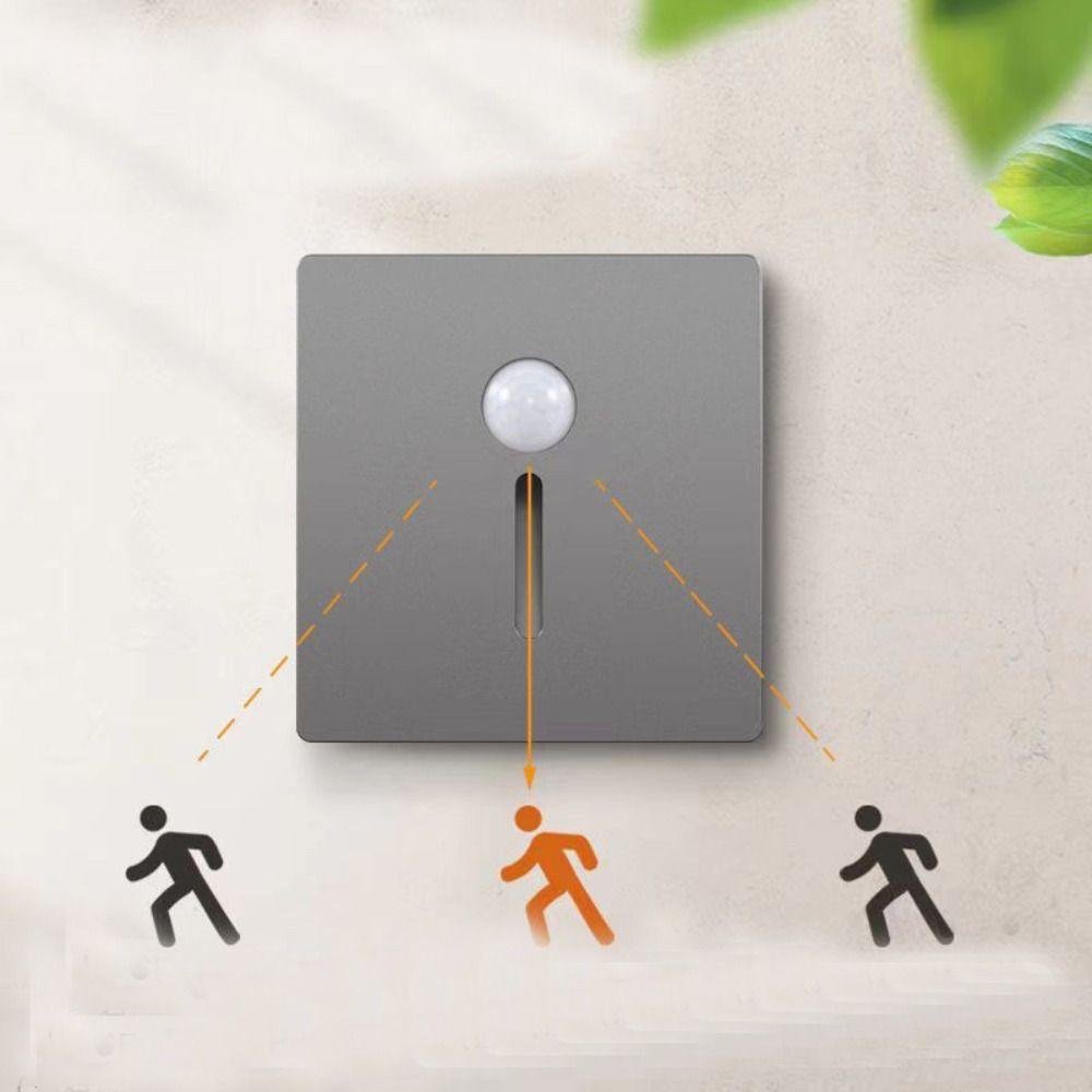 Motion Sensor LED Stair Footlight Recessed LED Step Light Lighting Fixture Wall Lamp  Staircase