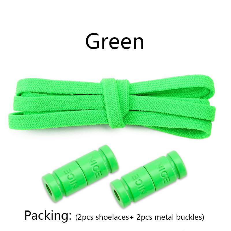 No Tie Shoe laces Elastic Laces Sneakers Colorful Capsule Lock Shoelaces Without ties Kids Adult 0.6cm Flat Shoelace for Shoes