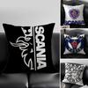 S-S-Scanias Pillow Case Anti-dustmite Pillowcase Invisible Zipper Silky Short Plush Sofa Cushion Cover