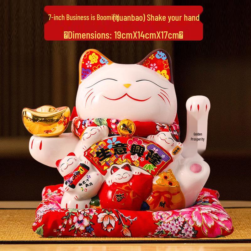Electric Shaking Hand Lucky Cat Ornament - Ideal Shop Counter Opening Gift