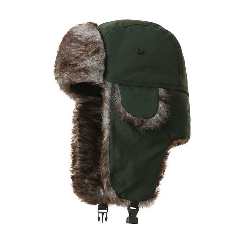 Warm Soldier Hat For Men/Women Winter Pilot Patrolman Earmuffs Polyester Fiber Warm Russian Ski Hat Windproof Cold Pilot Hats