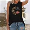 Amazon Wish Clothing Women's Vest Independent Station Summer Fashion American Flag Independence Day Collection
