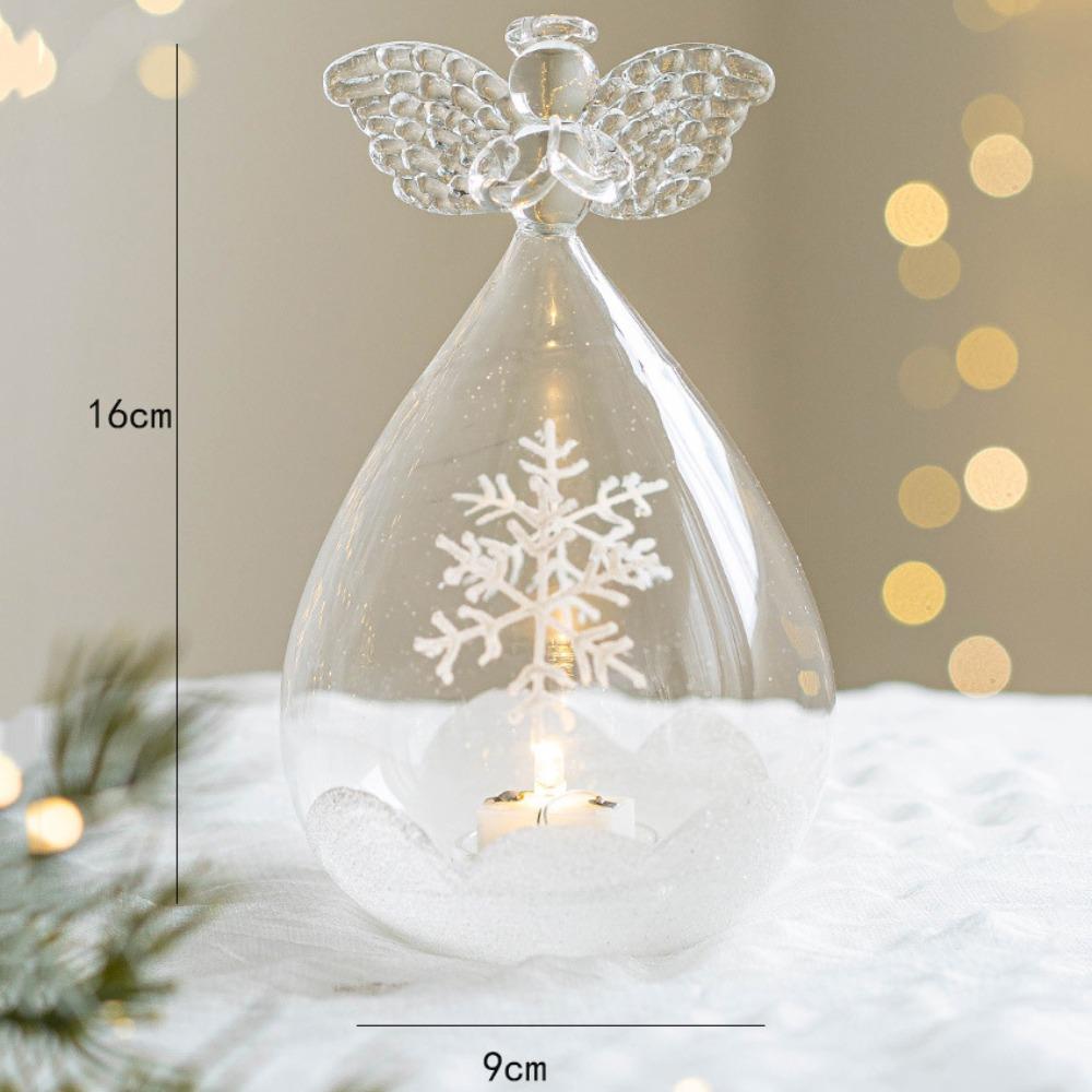 Transparent Angel Fairy Glass Light Glass Kawaii Decor Ornaments  Home Living Room